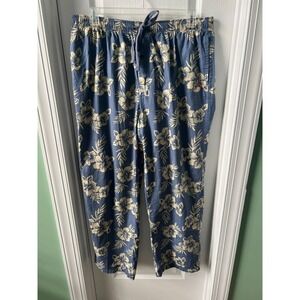 Tommy Bahama Mens Sleep Pants Blue Tropical Floral Size XL
